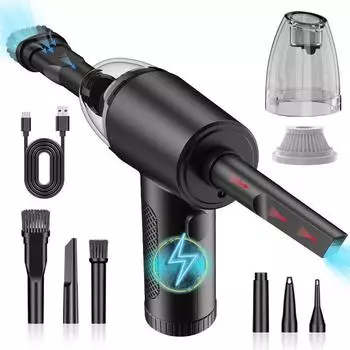 Автомобильный пылесос Большая мощность всасывания Автомобильный ручной пылесос чёрный