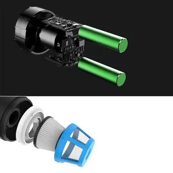 Автомобильный пылесос Cleanfly 5000Pa портативный пылесос Mini Hepa Light беспроводной ручной для чёрный