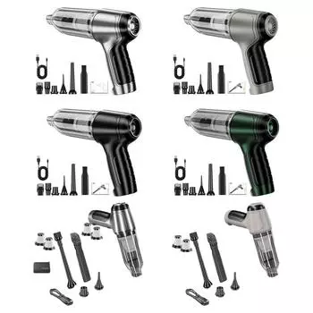 Автомобильный пылесос для уборки пыли в автомобиле, беспроводной зарядный бытовой ручной пылесос высокой мощности с ручкой