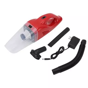 Автомобильный пылесос многофункциональный для влажной и сухой уборки, беспроводной, перезаряжаемый, портативный автомобильный пылесос красный