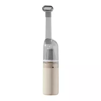 Автомобильный пылесос, портативный беспроводной, небольшой домашний и автомобильный пылесос, беспроводной, мощный, с функцией всасывания, с зарядкой через USB, ручной насос для бежевый