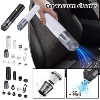 Автомобильный пылесос портативный, пылесос высокой мощности 14000 Па, выдув и всасывание 4 в 1 ручной, автомобильный, для дома One Size чёрный