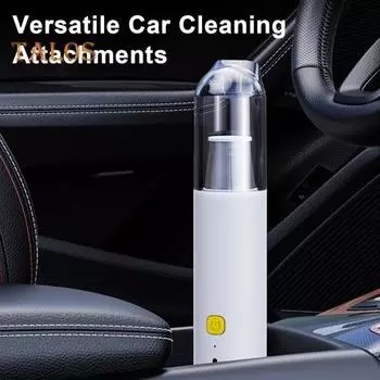 Автомобильный пылесос ручной беспроводной 14000 Па с сильным всасыванием беспроводной ручной очиститель для очистки клавиатуры автомобиля и дома чёрный