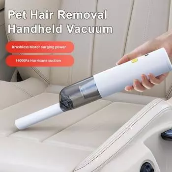 Автомобильный пылесос ручной беспроводной 14000 Па с сильным всасыванием беспроводной ручной очиститель для очистки клавиатуры автомобиля и дома чёрный