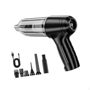 Автомобильный пылесос ручной беспроводной для авто и бытового использования Black