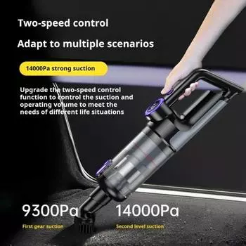 Автомобильный пылесос Ручной пылесос Беспроводной светодиодный светильник Пылесос Циклон Турбина Всасывание фиолетовый