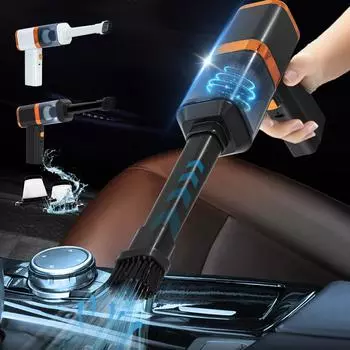 Автомобильный пылесос с мощным всасыванием, мини-пылесос для щелей, очиститель клавиатуры, перезаряжаемый через USB чёрный