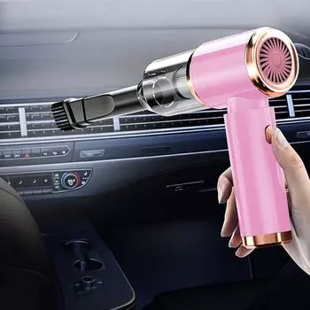 Автомобильный пылесос с мощным всасыванием, мини-пылесос, портативные беспроводные пылесосы, мощная чистящая машина для автомобиля, бытовой техники розовый
