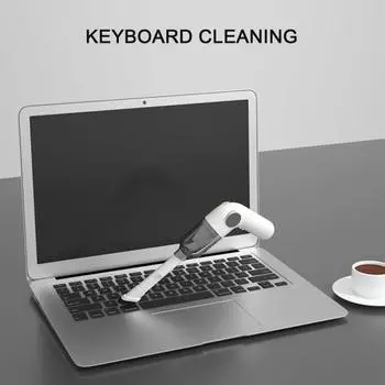 Автомобильный пылесос с низким уровнем беспроводного перезаряжаемого портативного шума, сильным всасыванием и 2 насадками, безопасным чёрный