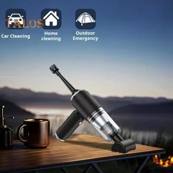 Автомобильный пылесос с высокоэффективным воздушным фильтром, перезаряжаемый, с сильным всасыванием, портативный беспроводной ручной пылесос для удаления пыли синий