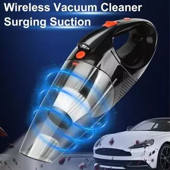 Автомобильный пылесос со светодиодной подсветкой, 120 Вт, высокая мощность, 2000 мАч, беспроводной перезаряжаемый портативный пылесос двойного назначения с сильной мощностью всасывания, автомобильные принадлежности