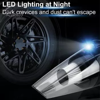 Автомобильный пылесос со светодиодной подсветкой, 120 Вт, высокая мощность, 2000 мАч, беспроводной перезаряжаемый портативный пылесос двойного назначения с сильной мощностью всасывания, автомобильные принадлежности B