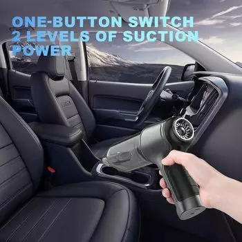 Автомобильный пылесос высокой мощности беспроводной портативный воздушный пылесос ручной сжатый воздуходув для уборки автомобиля, домашнего офиса серый