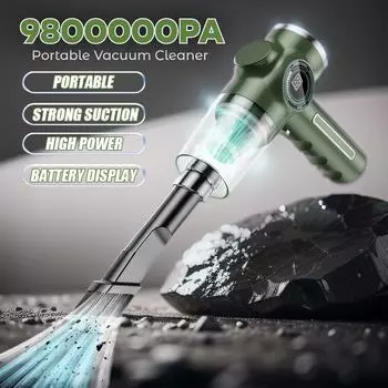 Автомобильный пылесос высокой мощности, моющая машина, портативный мини-пылесос с сильным всасыванием, беспроводной ручной пылесос для автомобиля, бытовая техника чёрный