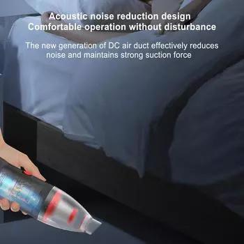 Автомобильный пылесос высокой мощности, портативный, беспроводной, перезаряжаемый, с сильной силой всасывания 12000 Па, многофункциональный автомобильный пылесос чёрный