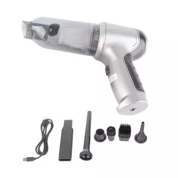 Автомобильный пылесос высокой мощности с мощным всасыванием, перезаряжаемый через USB, портативный мини-ручной пылесос