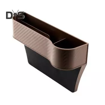 Автомобильный ящик для хранения на центральной консоли, быстрая установка, органайзер для хранения автомобиля, несколько отделений, центральный контрольный зазор сиденья, держатель для чашки, автоинтерьер Left коричневый