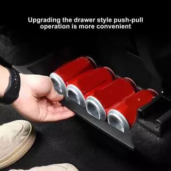 Автомобильный ящик для хранения под сиденьем для Tesla Model Y большой емкости TPE, органайзер для ящика переднего сиденья, скрытый лоток, контейнер, аксессуары для салона автомобиля чёрный