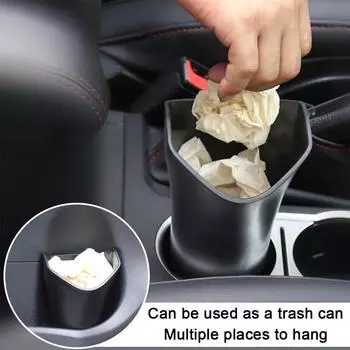 Автомобильный ящик для хранения с крючком, зонтом, чайником, подставкой для бочки, мусорным контейнером, держателем для хранения, пластиковым контейнером, черным авто Z1E8