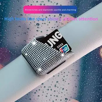 Автомобильный ящик для хранения сотовых телефонов Diamond Crystal, органайзер для автомобильного сиденья, подвесной держатель для кармана телефона, автомобильные аксессуары чёрный