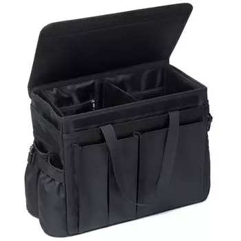 Автомобильный ящик для хранения Topshine с 15 карманами, отделение для хранения на пассажирском сиденье, складной багажник автомобиля, переносной багажник с держателем для напитков, багажный ящик с зажимом чёрный