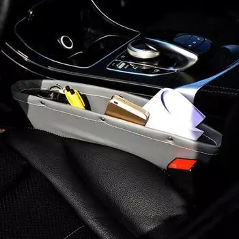 Автомобильный ящик для хранения, универсальный многофункциональный портативный органайзер для автомобильного сиденья с кожаным разрезом и искусственным органайзером для автомобиля чёрный