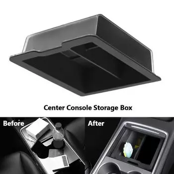 Автомобильный ящик для хранения вещей Tesla Model 3 Model Y, центральный подлокотник, скрытый ящик, подстаканник, консольный органайзер, автомобильный ящик, водонепроницаемые аксессуары