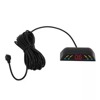 Автомобильный радар заднего хода 4 датчика Звуковой сигнал Цифровой датчик парковки автомобиля Задний радар заднего хода Синий серый