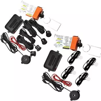 Автомобильный радар заднего хода звуковой сигнал индикатор зонд система датчик парковки комплект автомобильные аксессуары чёрный