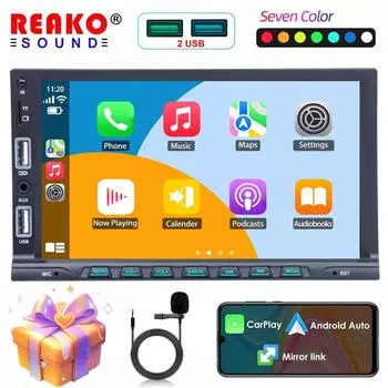 Автомобильный радиоплеер MP5 Универсальный Функция BT FM проводной и беспроводной Android AUTO Функция Apple CarPlay AHD 1pcs