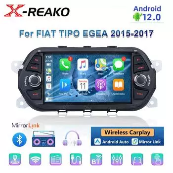 Автомобильный радиоплеер REAKOSOUND, Android, WIFI, Carplay + Android Auto, GPS Navi для Fiat Tipo Egea 2015-2017, автомобильная стереосистема RDS без DVD 4-core