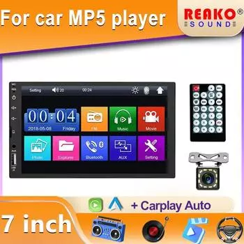 Автомобильный радиоприемник 1 Din 7-дюймовые стереосистемы для автомобиля Mirror Link FM Aux-вход Bluetooth мультимедийный плеер HD сенсорный экран MP5 1 PCS