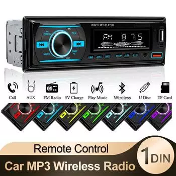 Автомобильный радиоприемник 1 Din FM-аудио Музыка USB / SD Bluetooth Стерео MP3-плеер 12 В Radio Only