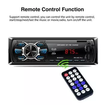 Автомобильный радиоприемник 1 Din, MP3-плеер, автомобильный радиоприемник с FM-приемником Aux, SD TF, USB-зарядка, Bluetooth, музыкальный аудиоплеер 540 540 car radio