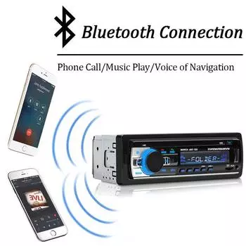 Автомобильный радиоприемник 1 din стерео мультимедиа MP3-плеер цифровой Bluetooth FM ISO вход питания Aux USB Bluetooth универсальный автомагнитола