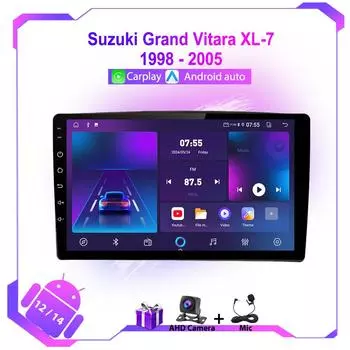 Автомобильный радиоприемник 2Din Android для Suzuki Grand Vitara XL-7 1998 - 2005 Мультимедийный видеоплеер GPS-навигация Carplay IPS Touch Stereo