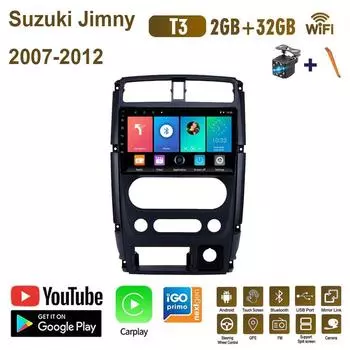 Автомобильный радиоприемник Carplay для Suzuki Jimny 2007-2012 Android мультимедийный видеоплеер GPS-навигация WIFI 2 + 32 ГБ 1+16GB