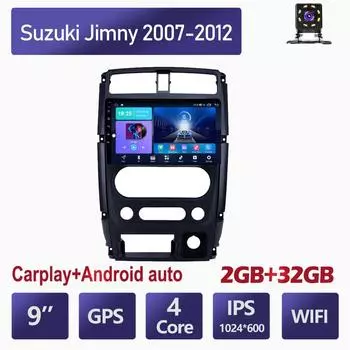 Автомобильный радиоприемник Carplay для Suzuki Jimny 2007-2012 Android мультимедийный видеоплеер GPS-навигация WIFI 2 + 32 ГБ 1+16GB