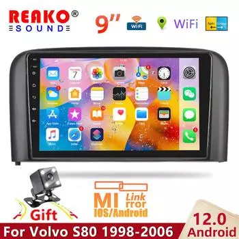 Автомобильный радиоприемник для VOLVO S80 1998-2006 2Din автомобильный мультимедиа Android автомобильный стерео DVD GPS-навигатор плеер IPS экран Carplay 1+32 4D