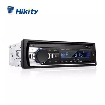 Автомобильный радиоприемник Hikity 12 В, 1 Din-плеер, цифровой Bluetooth, аудио, MP3-плеер, стерео Авторадио, поддержка USB, FM, TF, AUX с дистанционным управлением