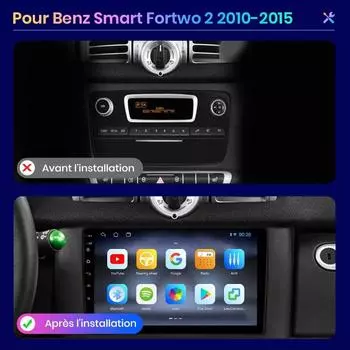 Автомобильный радиоприемник LANGJING для Smart Fortwo 451 2005-2015, беспроводной CarPlay, Android Auto, без 2 din 2din DVD Fortwo 451 isdin