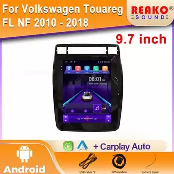 Автомобильный радиоприемник, мультимедийный проигрыватель Android All in One для Volkswagen VW Touareg FL NF 2010 - 2018 для Tesla DSP Wireless Carplay WIFI 4 core 2GB+32GB carplay