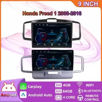 Автомобильный радиоприемник на базе Android Carplay для Honda Freed 1 2008-2016, автомобильный мультимедийный видеоплеер, GPS-навигация, WIFI, 2 + 32 ГБ 2+32GB,A