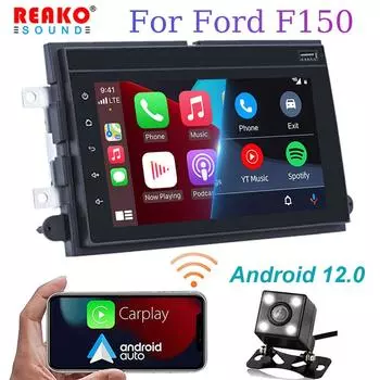 Автомобильный радиоприемник REAKOSOUND 2 Din на базе Android для Ford F150 F250 F350, мультимедийный плеер IPS Carplay, авто стерео, Wi-Fi, GPS-навигация 4-core 2+64