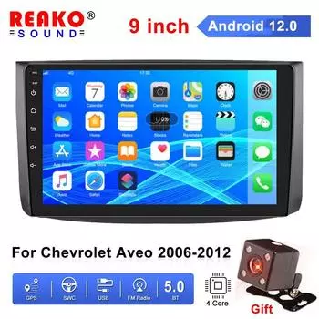 Автомобильный радиоприемник REAKOSOUND 9 дюймов для Chevrolet Lova Captiva Gentra Aveo Epica 2006-2011, мультимедийный GPS, беспроводной CarPlay, Android Auto Stereo 9 -1+32-4D