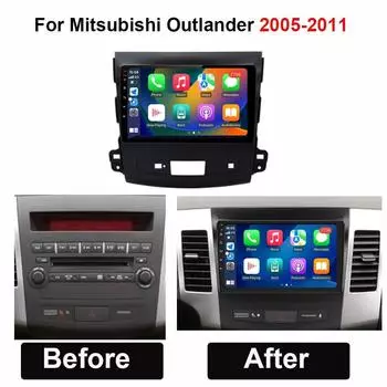 Автомобильный радиоприемник с ОС Android, мультимедийный плеер для Mitsubishi Outlander XL 2005-2011, GPS-навигация, аудио, стерео, авто, WIFI BT 9 -1+32