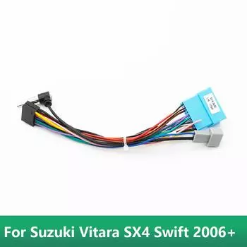 Автомобильный радиоприемник стерео жгут проводов кабель адаптер Android 16pin для Suzuki Vitara SX4 Swift 2006+ with cables