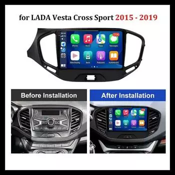 Автомобильный радиоприемник Viedo, мультимедийный плеер, навигация, GPS, ОС Android, стерео DSP, Wi-Fi BT, 9 дюймов для LADA Vesta Cross Sport 2015-2019 9 -1+32