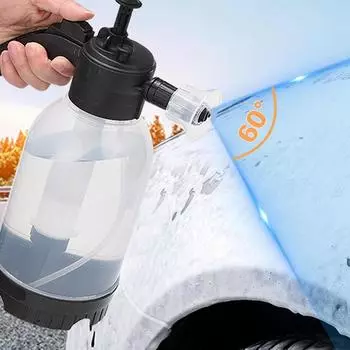 Автомобильный распылитель пены для снега, две насадки, распылитель, лейка, ручной насос, распылитель под давлением для мойки автомобиля, 2 л прозрачный