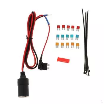 Автомобильный разветвитель розетки 12 В/24 В, удлинитель, стандартный держатель крана, водонепроницаемый чехол, кабель 100 см с